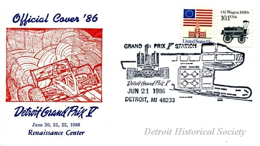 Envelope - Official Cover '86, Detroit Grand Prix V