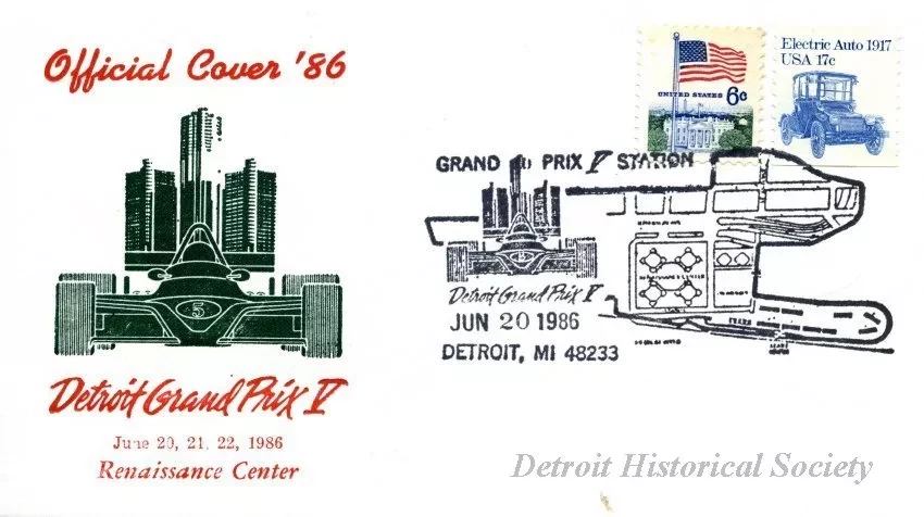 Envelope - Official Cover '86, Detroit Grand Prix V
