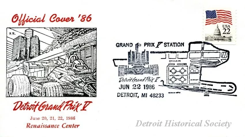 Envelope - Official Cover '86, Detroit Grand Prix V