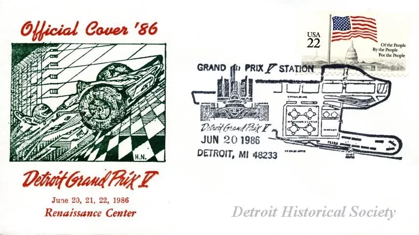 Envelope - Official Cover '86, Detroit Grand Prix V