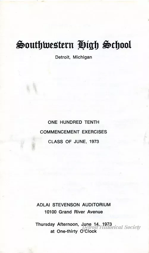 Program - Southwestern High School