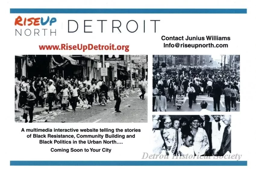 Card, Advertising - Rise Up North, Detroit