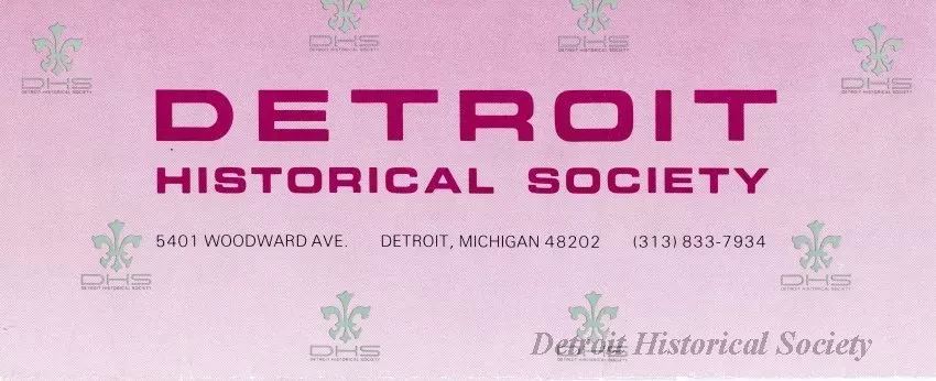 Brochure - The Detroit Historical Society