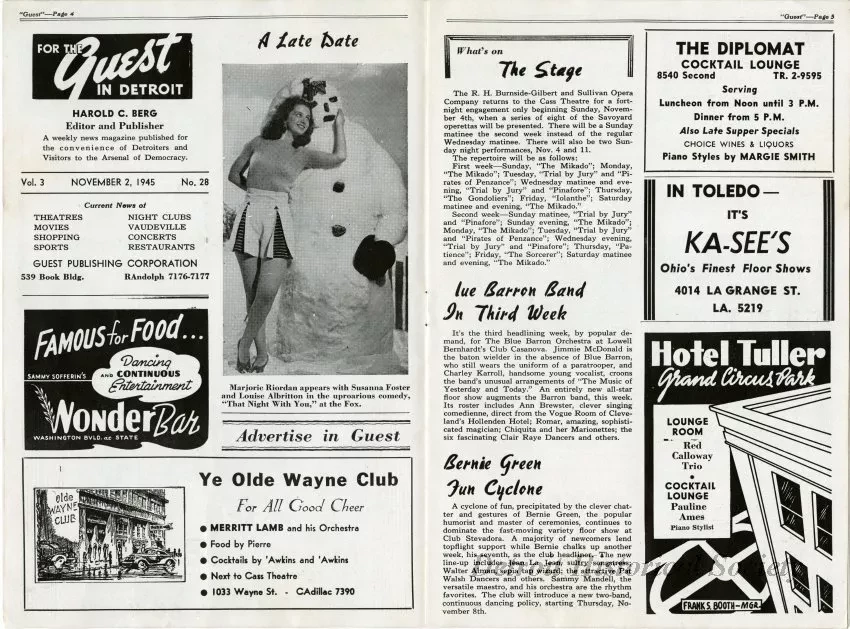 Magazine - For the Guest in Detroit, Volume 3, Number 28
