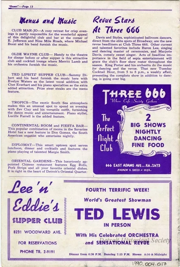 Magazine - For the Guest in Detroit, Volume 3, Number 28