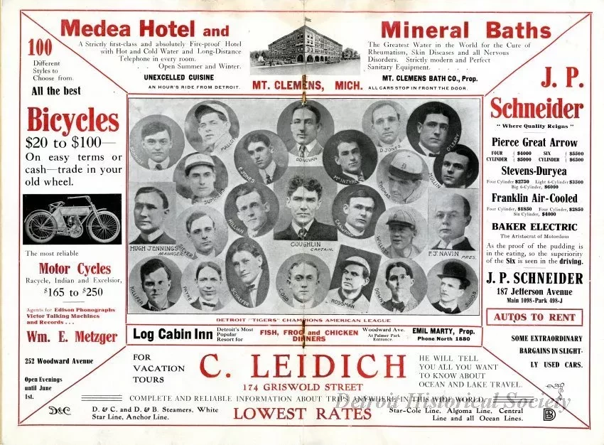 Scorecard - Official Score Card
Detroit Base Ball Club