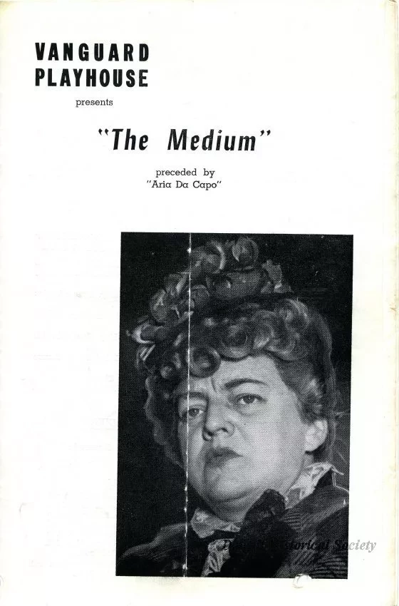 Program, Theater - Vanguard Playhouse
The Medium