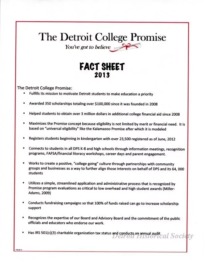 Folder, File - The Detroit College Promise