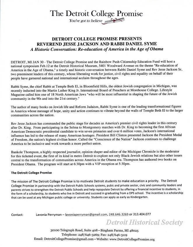 Folder, File - The Detroit College Promise