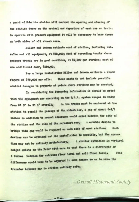 Report - Report of the Street Railway Commission to the 
Honorable Common Council on the Miller-Schorn System