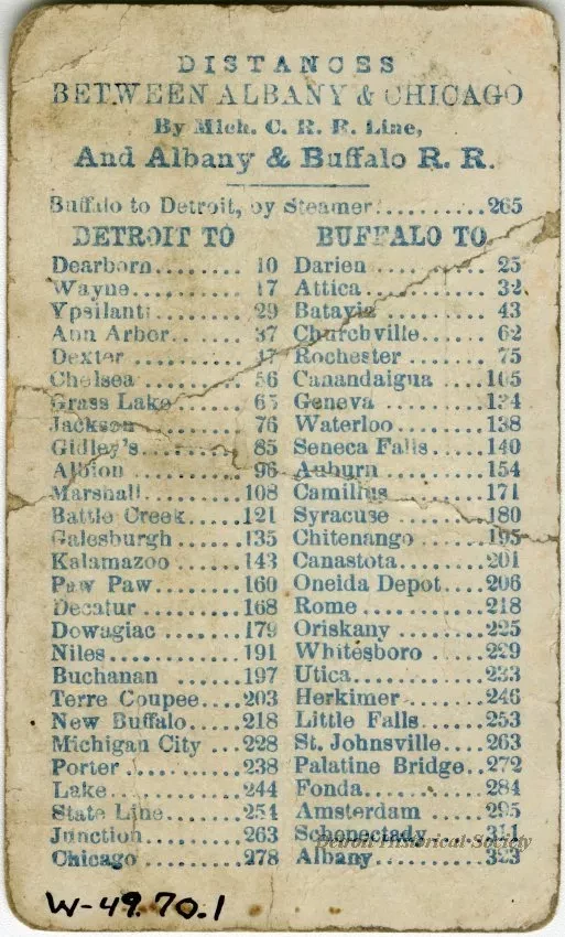 Card, Advertising - Steamer Mayflower