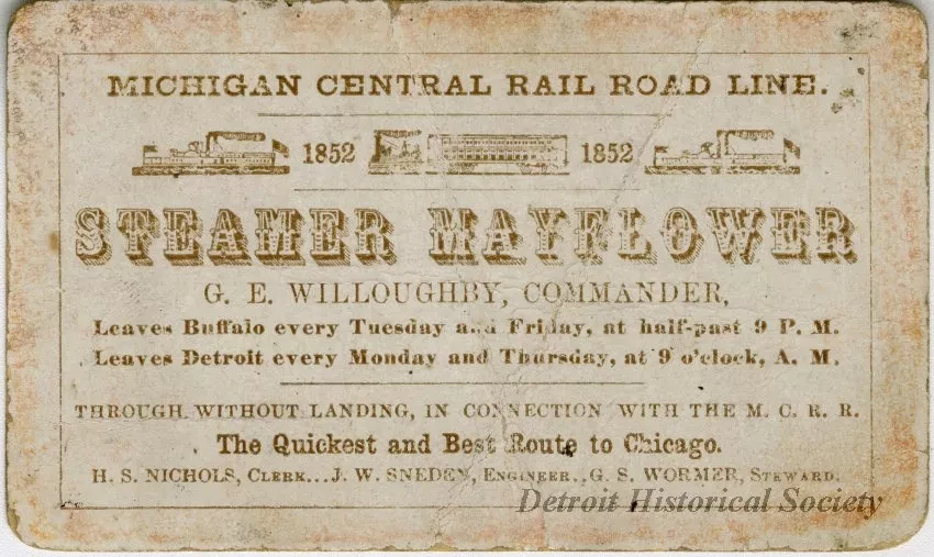 Card, Advertising - Steamer Mayflower