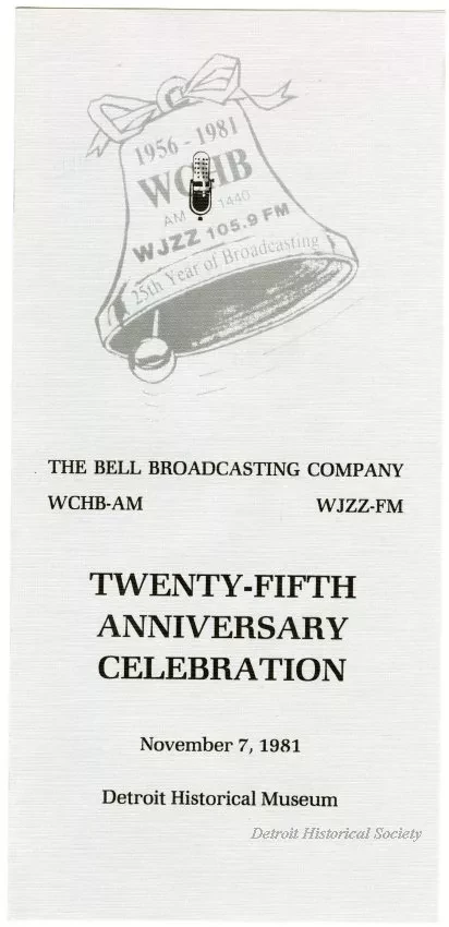 Pamphlet - Twenty-Fifth Anniversary Celebration, November 7, 1981, Detroit Historical Museum.
