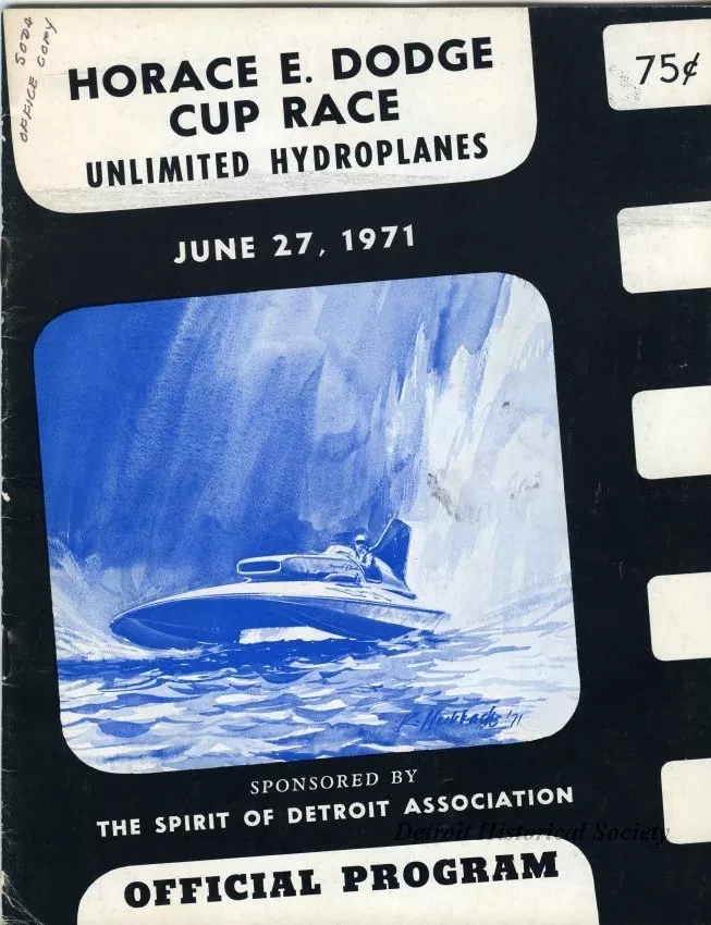 Program - Official Program, Horace E. Dodge Cup Race, June 27, 1971