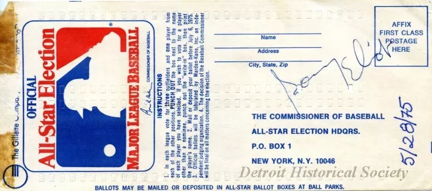 Ballot - Official All-Star Election
Major League Baseball