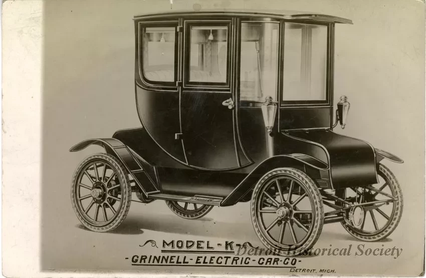 Postcard, Picture - Model K, Grinnell Electric Car Company, Detroit, Mich.