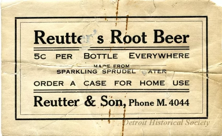 Label, Product - Reutter's Root Beer.