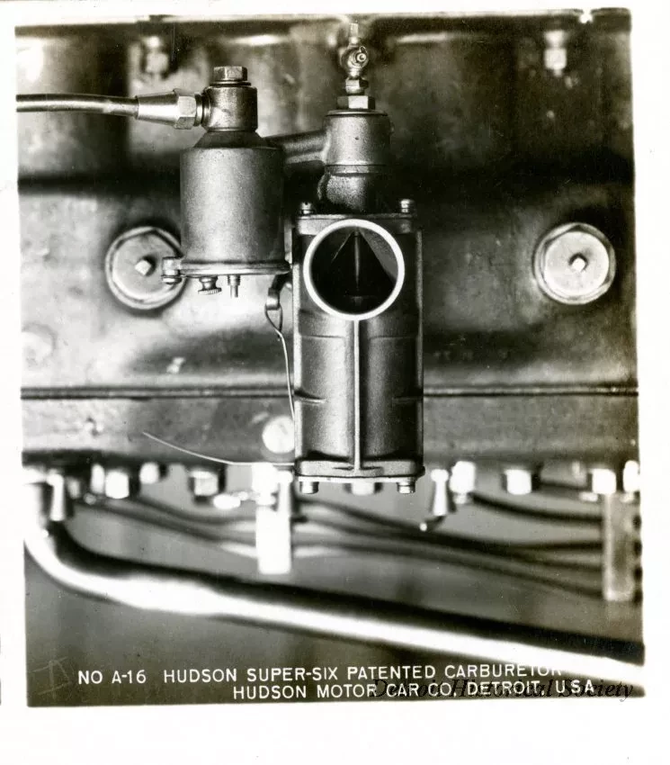 Stereograph - Hudson Super-Six Patented Carburetor, Hudson Motor Car Co, Detroit, USA
