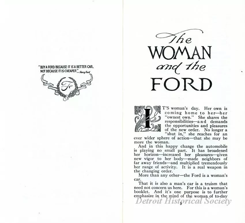 Booklet - The Woman and the Ford