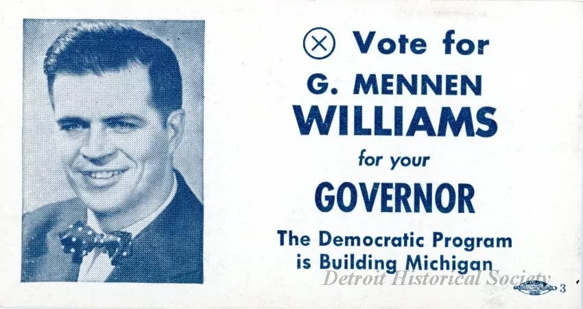 Card, Political - (X) Vote for G. Mennen Williams