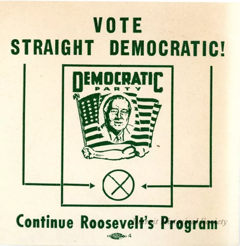 Sticker - Vote Straight Democratic!
