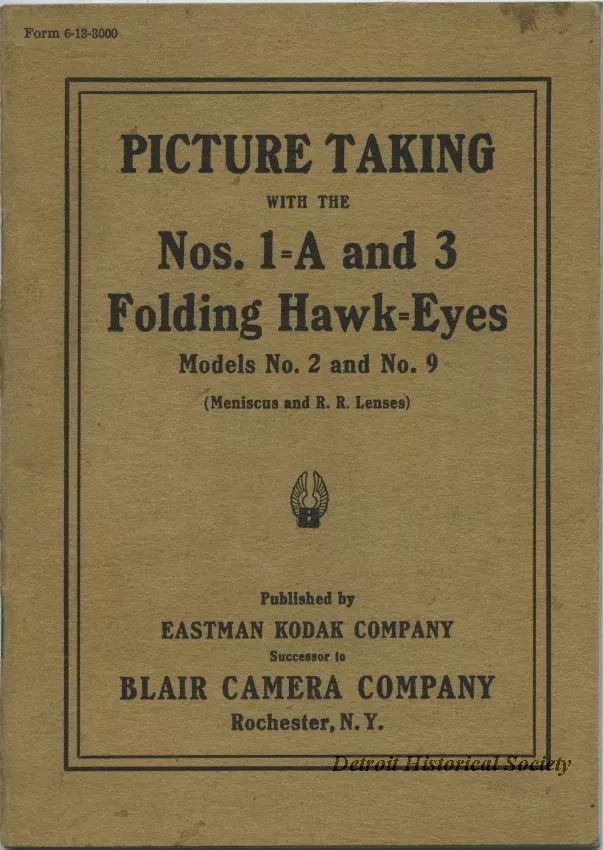 Booklet - Picture Taking with the Nos.1-A and 3 Folding Hawk-Eyes,
Models No.2 and No.9