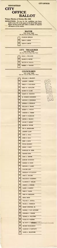 Ballot - Non-Partisan City Office Ballot