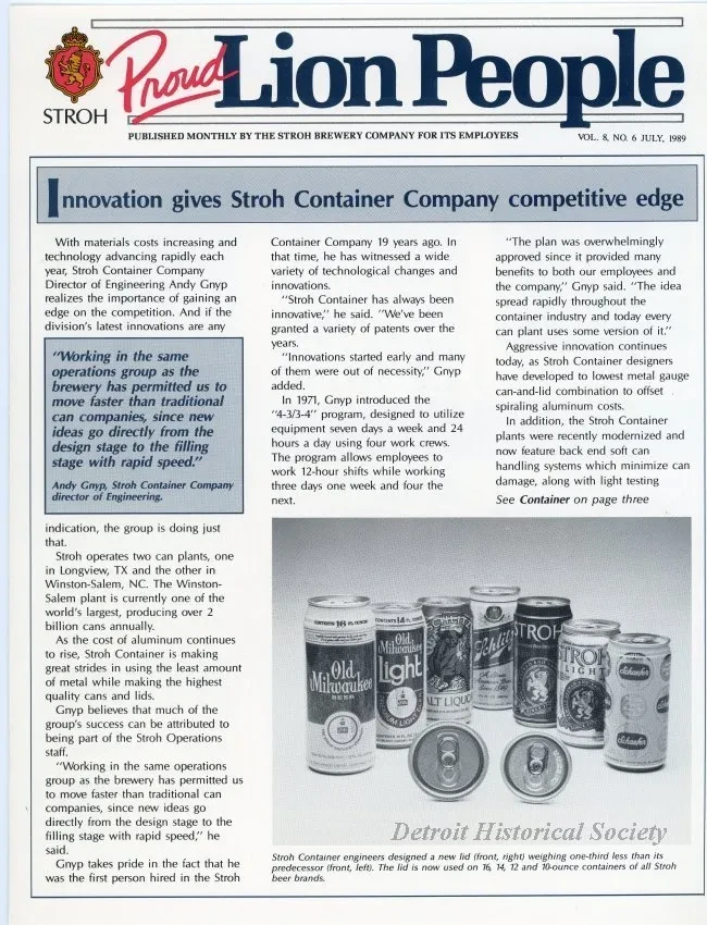 Newsletter - Proud Lion People, Vol. 8, No. 6
July, 1989