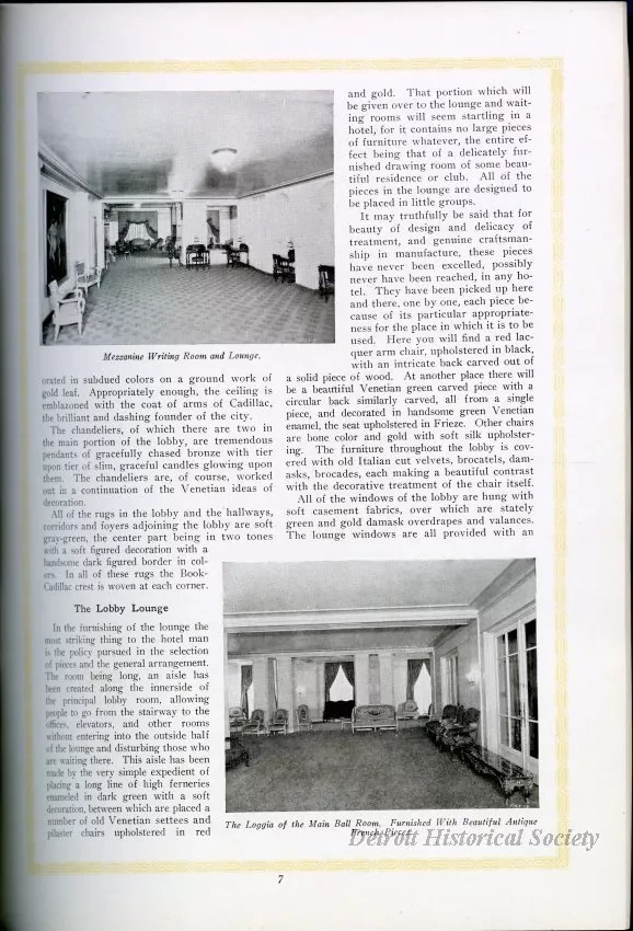 Booklet - The Book-Cadillac Hotel, Detroit, Michigan - Dhs_2000_005_004_07_sf