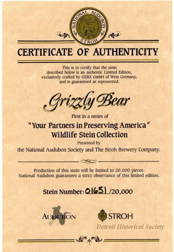 Stein - "Your Partners in Preserving America" Wildlife Stein Collection