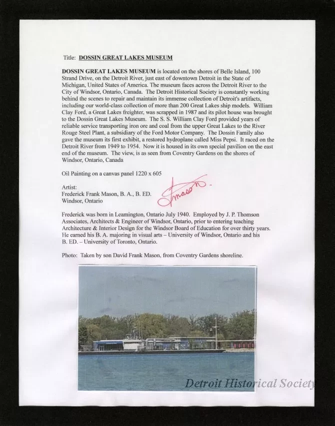 Painting - Dossin Great Lakes Museum