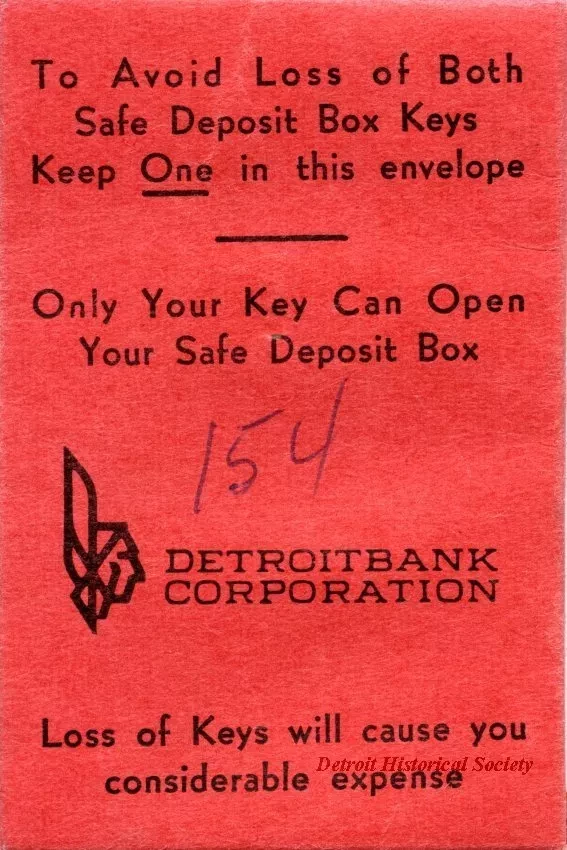 Envelope - Detroit Bank Corporation
