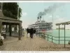 Postcard - Arrival of Steamer at the "Old Club", Ste. Claire Flats, Mich.