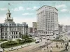 Postcard - Detroit, Mich., City Hall & Majestic Bldg