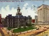Postcard - City Hall and Majestic Bldg., Detroit, Mich.