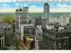 Postcard - West of Woodward Avenue from First National Bank Bldg., Detroit, Mich.