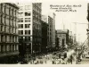 Postcard - Woodward Ave. North from State St. Detroit, Mich.