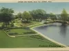 Postcard - Lagoon and Mound, Belle Isle, Detroit, Mich.