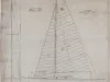 Drawing, Technical - Sail Plan 
Interlake One Design Class