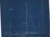 Blueprint - Sail Plan of Yacht Trident