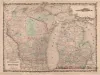 Map - Johnson's Michigan and Wisconsin by Johnson and Ward
