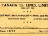 Ticket, Transportation - Canada SS. [Steamship] Lines, Limited
Nor. Nav. Div. [Northern Navigation Division]
