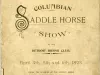 Program - Souvenir Programma of the Columbian Saddle Horse Show at the Detroit Riding Club