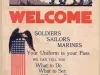 Poster - Welcome Soldiers, Sailors, Marines - Your Uniform is Your Pass