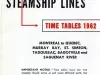 Timetable - Canada Steamship Lines,
Time Tables 1962