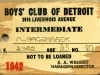 Card, Membership - Boys' Club of Detroit
3910 Livernois Avenue