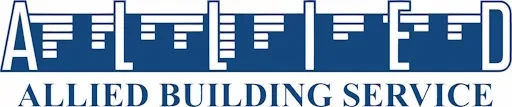 Allied Building Service logo with stylized blue cityscape.