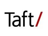 Taft logo featuring the word "Taft" in black with a red forward slash.