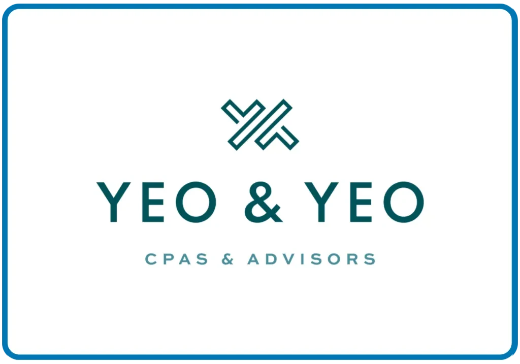 Yeo &amp; Yeo logo with the text "CPAs &amp; Advisors" and a geometric design above.